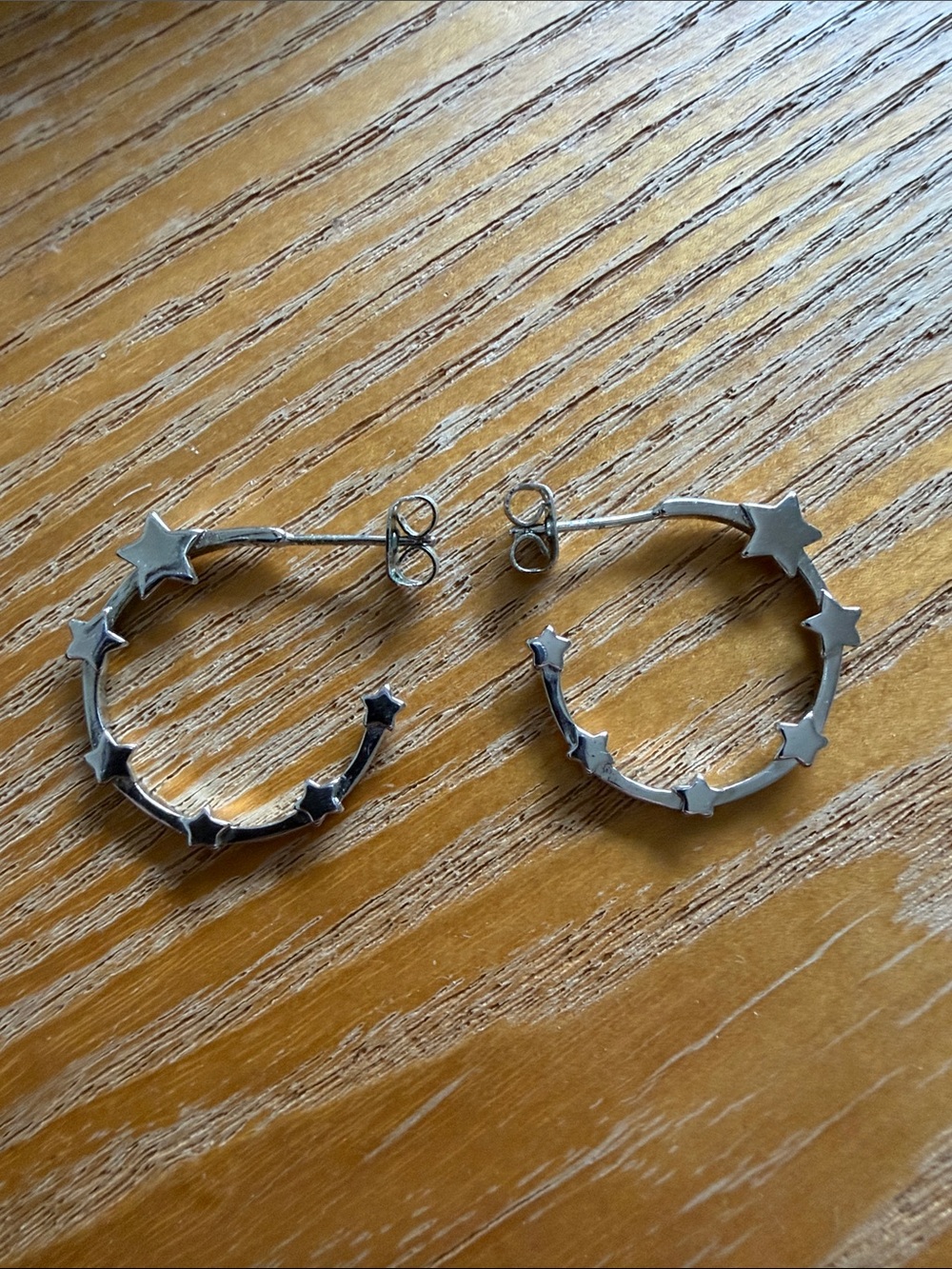 Pura Vida Silver Star Hoop Earrings